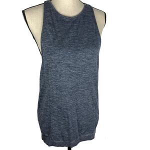 Athleta Reverb Tank Top Size Small Heathered Blue Seamless Workout Shirt